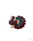 Thanksgiving Tenure - Multi Brooch - Paparazzi Accessories Brooch Bedazzle Me Pretty Mobile Fashion Boutique