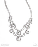 The Dazzling Diaries - White Necklace - Paparazzi Accessories Necklace Bedazzle Me Pretty Mobile Fashion Boutique