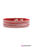 The Girl Scout - Red Bracelet - Paparazzi Accessories Bracelet Bedazzle Me Pretty Mobile Fashion Boutique