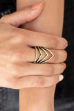 The Main Point - Brass Ring - Paparazzi Accessories Ring Bedazzle Me Pretty Mobile Fashion Boutique