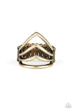 The Main Point - Brass Ring - Paparazzi Accessories Ring Bedazzle Me Pretty Mobile Fashion Boutique