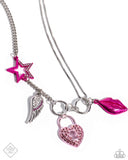 The Princess and the Popstar - Pink Necklace - Paparazzi Accessories Necklace Bedazzle Me Pretty Mobile Fashion Boutique