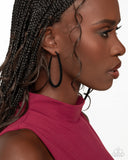 The Right Angle - Black Earrings - Paparazzi Accessories Earrings Bedazzle Me Pretty Mobile Fashion Boutique