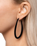 The Right Angle - Black Earrings - Paparazzi Accessories Earrings Bedazzle Me Pretty Mobile Fashion Boutique