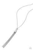 The STRANDS of Time - Silver Necklace - Paparazzi Accessories Necklace Bedazzle Me Pretty Mobile Fashion Boutique