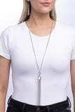 The STRANDS of Time - Silver Necklace - Paparazzi Accessories Necklace Bedazzle Me Pretty Mobile Fashion Boutique
