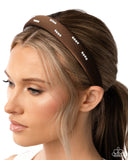 Theater Kid - Brown Headband  - Paparazzi Accessories Bedazzle Me Pretty Mobile Fashion Boutique