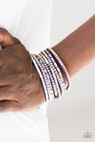 This Time With Attitude - Purple Bracelet - Paparazzi Accessories Bracelet Bedazzle Me Pretty Mobile Fashion Boutique