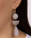 Thrift Shop Trove - Silver Earrings - Paparazzi Accessories Earrings Bedazzle Me Pretty Mobile Fashion Boutique