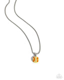 Throw a Softball - Yellow Necklace - Paparazzi Accessories Necklace Bedazzle Me Pretty Mobile Fashion Boutique