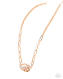 Tilted Tutor - Brown Necklace - Paparazzi Accessories Necklace Bedazzle Me Pretty Mobile Fashion Boutique