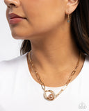 Tilted Tutor - Brown Necklace - Paparazzi Accessories Necklace Bedazzle Me Pretty Mobile Fashion Boutique