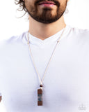 Timber Totem - Blue Necklace - Paparazzi Accessories Necklace Bedazzle Me Pretty Mobile Fashion Boutique