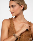 Timeless Tango - Gold Bracelet - Paparazzi Accessories Bracelet Bedazzle Me Pretty Mobile Fashion Boutique