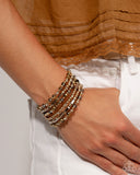 Timeless Tango - Gold Bracelet - Paparazzi Accessories Bracelet Bedazzle Me Pretty Mobile Fashion Boutique