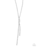 Timeless Team - White Necklace - Paparazzi Accessories Necklace Bedazzle Me Pretty Mobile Fashion Boutique