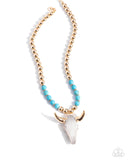Timeless Texan - Blue Necklace - Paparazzi Accessories Necklace Bedazzle Me Pretty Mobile Fashion Boutique