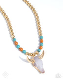 Timeless Texan - Gold Necklace - Paparazzi Accessories Necklace Bedazzle Me Pretty Mobile Fashion Boutique