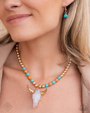 Timeless Texan - Gold Necklace - Paparazzi Accessories Necklace Bedazzle Me Pretty Mobile Fashion Boutique