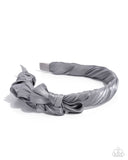 Timeless Ties - Silver Headband - Paparazzi Accessories Bedazzle Me Pretty Mobile Fashion Boutique