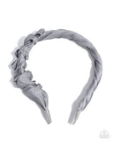 Timeless Ties - Silver Headband - Paparazzi Accessories Bedazzle Me Pretty Mobile Fashion Boutique