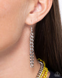 Tinted Tension - Yellow Necklace - Paparazzi Accessories Necklace Bedazzle Me Pretty Mobile Fashion Boutique
