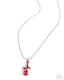 Tippy ROSE - Red Necklace - Paparazzi Accessories Necklace Bedazzle Me Pretty Mobile Fashion Boutique