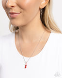 Tippy ROSE - Red Necklace - Paparazzi Accessories Necklace Bedazzle Me Pretty Mobile Fashion Boutique