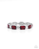 Tonight Only! - Red Bracelet - Paparazzi Accessories Bracelet Bedazzle Me Pretty Mobile Fashion Boutique