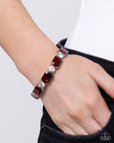Tonight Only! - Red Bracelet - Paparazzi Accessories Bracelet Bedazzle Me Pretty Mobile Fashion Boutique