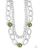 Top of My List - Green Necklace - Paparazzi Accessories Necklace Bedazzle Me Pretty Mobile Fashion Boutique