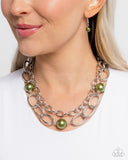 Top of My List - Green Necklace - Paparazzi Accessories Necklace Bedazzle Me Pretty Mobile Fashion Boutique