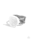 Top-SHELL Shine - White Ring - Paparazzi Accessories Ring Bedazzle Me Pretty Mobile Fashion Boutique