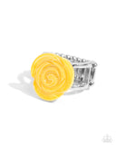 Top-SHELL Shine - Yellow Ring - Paparazzi Accessories Ring Bedazzle Me Pretty Mobile Fashion Boutique