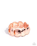 Tortoise Texture - Copper Bracelet - Paparazzi Accessories Bracelet Bedazzle Me Pretty Mobile Fashion Boutique
