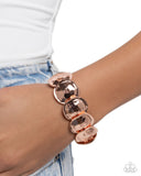 Tortoise Texture - Copper Bracelet - Paparazzi Accessories Bracelet Bedazzle Me Pretty Mobile Fashion Boutique