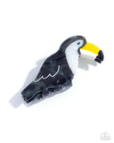 Toucan Theme - Black Hair Clip - Paparazzi Accessories Hair Clip Bedazzle Me Pretty Mobile Fashion Boutique