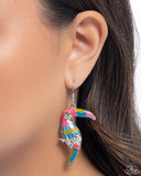 Toucan Tourist - Pink Earrings - Paparazzi Accessories Earrings Bedazzle Me Pretty Mobile Fashion Boutique