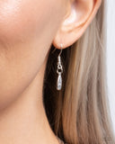 Touching Teardrops - White Necklace - Paparazzi Accessories Necklace Bedazzle Me Pretty Mobile Fashion Boutique