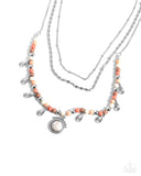 Touching Teardrops - White Necklace - Paparazzi Accessories Necklace Bedazzle Me Pretty Mobile Fashion Boutique