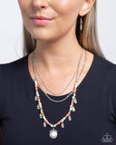 Touching Teardrops - White Necklace - Paparazzi Accessories Necklace Bedazzle Me Pretty Mobile Fashion Boutique