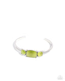 Tranquil Treasure - Green Bracelet - Paparazzi Accessories Bracelet Bedazzle Me Pretty Mobile Fashion Boutique