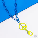 Tranquil Unity - Blue Lanyard - Paparazzi Accessories Lanyard Bedazzle Me Pretty Mobile Fashion Boutique