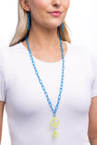 Tranquil Unity - Blue Lanyard - Paparazzi Accessories Lanyard Bedazzle Me Pretty Mobile Fashion Boutique