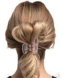 Transparent Texture - Orange Hair Clip - Paparazzi Accessories Hair Clip Bedazzle Me Pretty Mobile Fashion Boutique