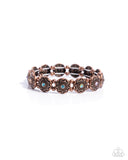 Traveling Texture - Copper Bracelet - Paparazzi Accessories Bracelet Bedazzle Me Pretty Mobile Fashion Boutique
