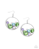Treasure Timbre - Green Earrings - Paparazzi Accessories Earrings Bedazzle Me Pretty Mobile Fashion Boutique