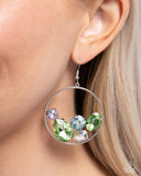 Treasure Timbre - Green Earrings - Paparazzi Accessories Earrings Bedazzle Me Pretty Mobile Fashion Boutique