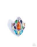 Treasured Tapestry - Orange Ring - Paparazzi Accessories Ring Bedazzle Me Pretty Mobile Fashion Boutique