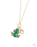 Tree Frog - Gold Lanyard - Paparazzi Accessories Lanyard Bedazzle Me Pretty Mobile Fashion Boutique